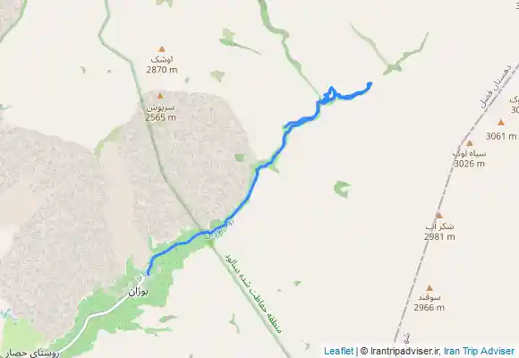 ترک جی پی اس آبشار بوژان