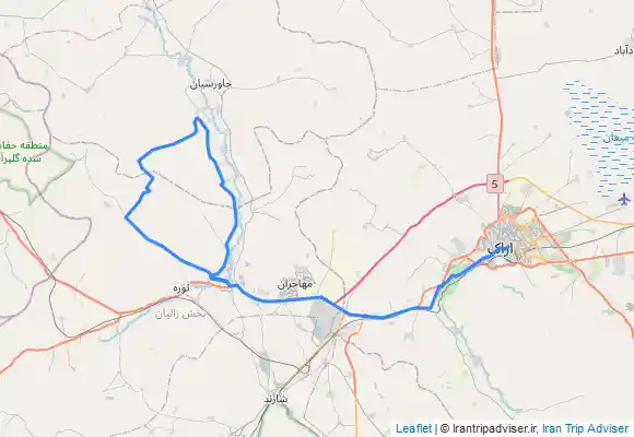 ترک جی پی اس arak lajvar محیط رشته کوه لجور