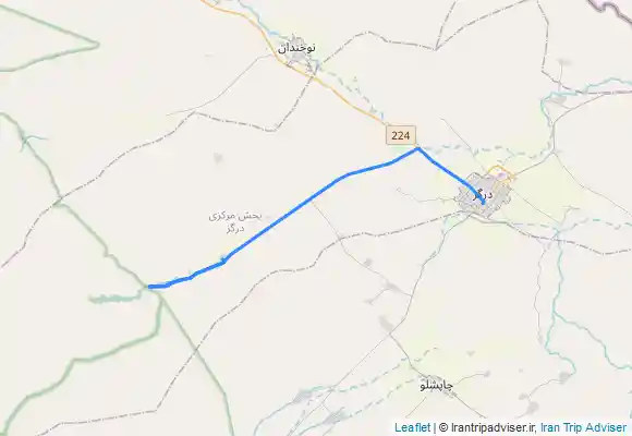 ترک جی پی اس درگز تا ورودي پاسگاه چلمير