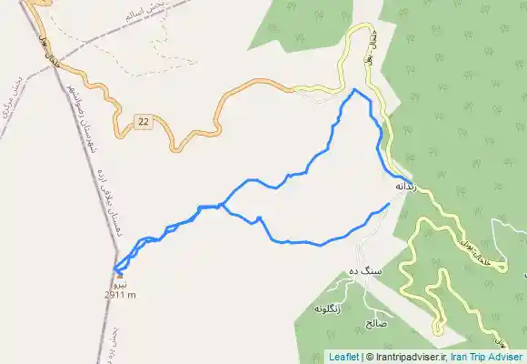 ترک جی پی اس قله تیرو و سنبل کوه از زندانه