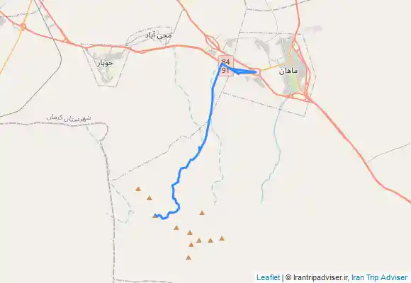 ترک جی پی اس قله سه شاخ بزرگ کرمان از قیف مصیبت