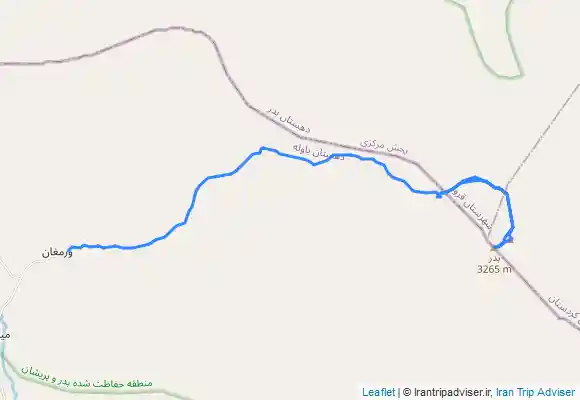 ترک جی پی اس مسیر قله بدرو وزیر