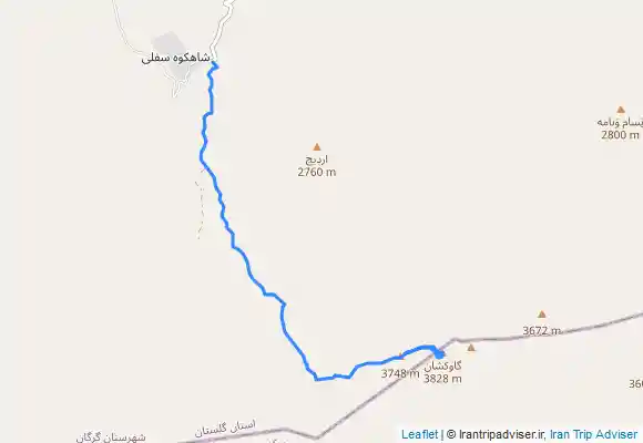 ترک جی پی اس GAV KOSHAN PEAK or SHAHKOOH PEAK