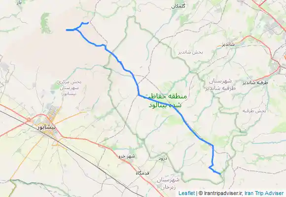 ترک جی پی اس خط الراس بزرگ خراسان بینالود به قوچگر
