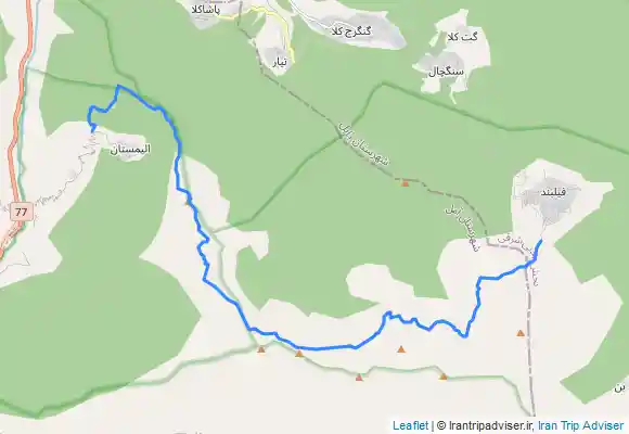 ترک جی پی اس مسیر فیلبند به الیمستان