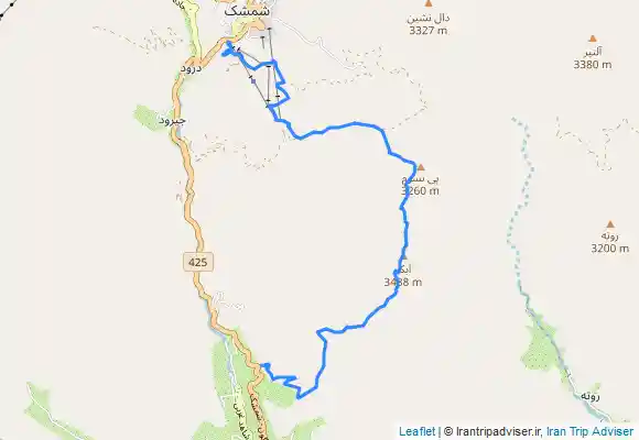 ترک جی پی اس قله‌ی آبک از میگون