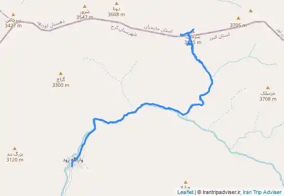 ترک جی پی اس سرخاب‌ها از وارنگه‌رود