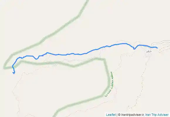 ترک جی پی اس ابشار خفر اصفهان رشته کوه دنا