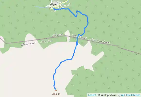 ترک جی پی اس قله کله قندی and قله آسمان کوه Asemankuh Peak from Māsūleh