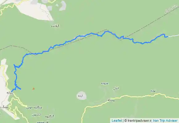 ترک جی پی اس مسیر زندانه به آبشار ویسادار