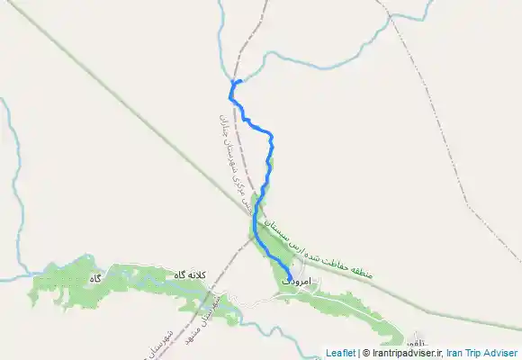 ترک جی پی اس راه رفت برگشت از روستای امرودک به سمت آبشار امرودک