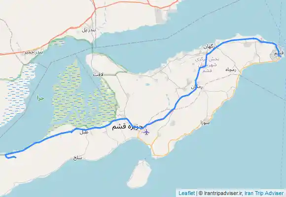 ترک جی پی اس Chāhū-ye Sharqī-chahkoh to gheshm