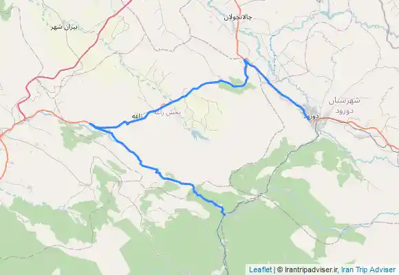 ترک جی پی اس دورود تا ابشار بیشه