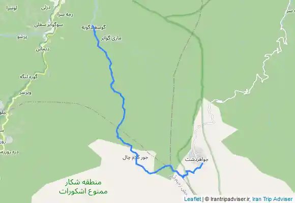 ترک جی پی اس مسیر سموش به زونگویه و بعد جواهر دشت