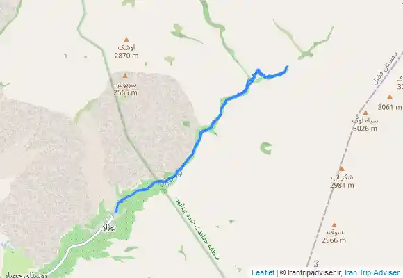 ترک جی پی اس آبشار بوژان نیشابور