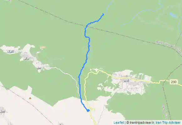 ترک جی پی اس آبشار مور از جاده کهنه ده