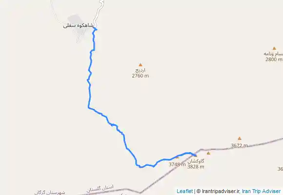 ترک جی پی اس مسیر صعود به قله گاوکشان( بام استان گلستان)