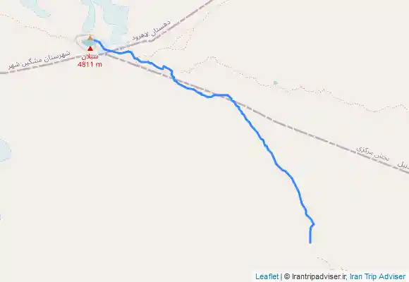 ترک جی پی اس ترک قله سبلان از مسیر آلوارسtrack sabalan alvares