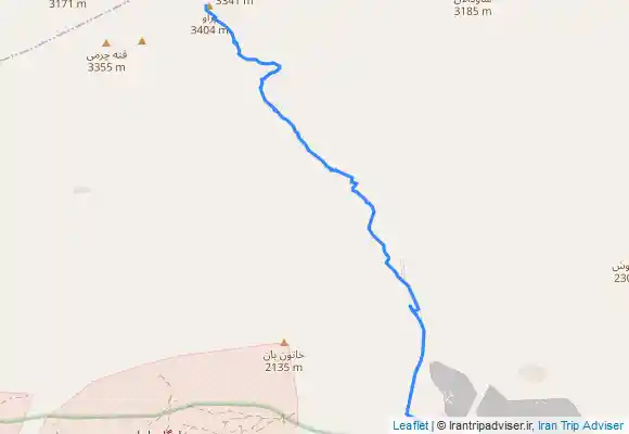 ترک جی پی اس مسیر صعود به قله پراو