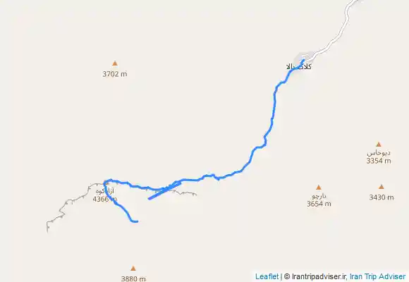 ترک جی پی اس صعود به قله آزادکوه