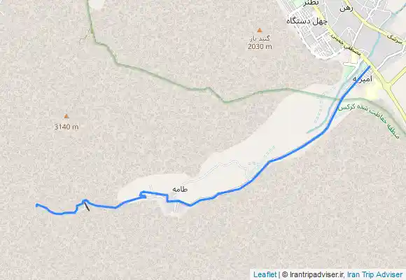 ترک جی پی اس آبشار طامه