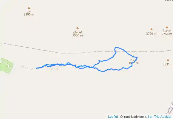 ترک جی پی اس قله شاه تهماسب ارتفاع ۳۸۳۰ متر