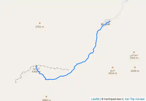 ترک جی پی اس قله آزادکوه