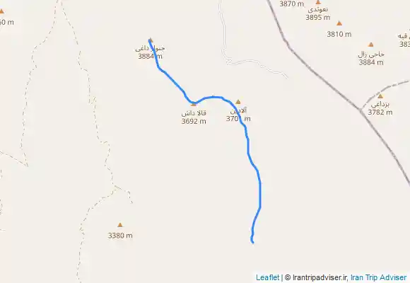 ترک جی پی اس Şandūqlū - قله جنوار داغی