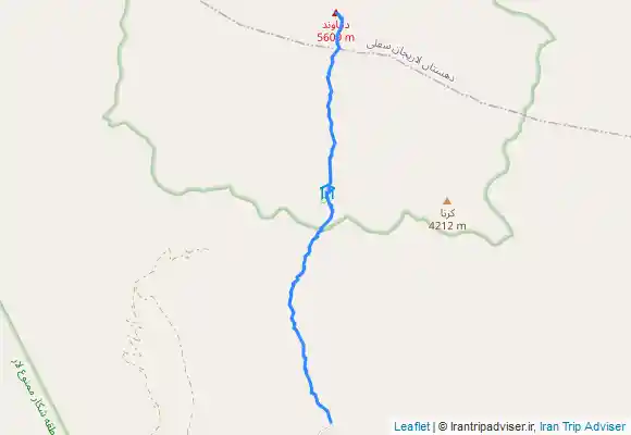 ترک جی پی اس قله دماوند از یال جنوبی