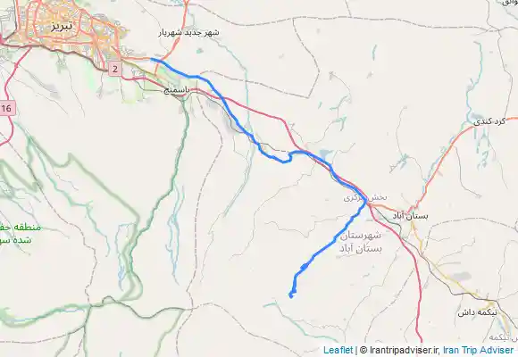 ترک جی پی اس 57- Sahand area, Arvana peak from khatun-abad. , منطقه سهند قله اروانا از روستای خاتون آباد، سومین مسیر صعود شده، مسیر شمالی