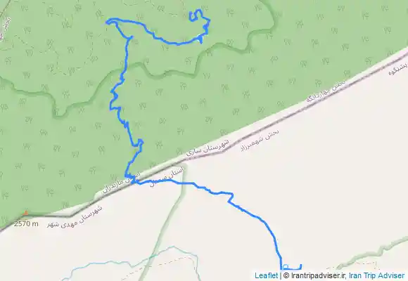 ترک جی پی اس آبشار اوبن . مسیر رفت از پشت لد . روز اول