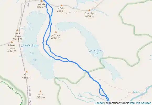 ترک جی پی اس صعود به قله علم کوه از حصار چال