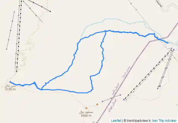 ترک جی پی اس پیمایش از محله دربندسر شهر شمشک تا قله سیچال