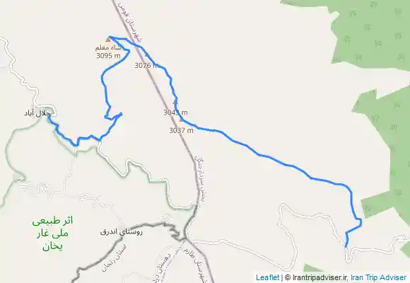 ترک جی پی اس خط الراس قله شامولوم به ماسوله