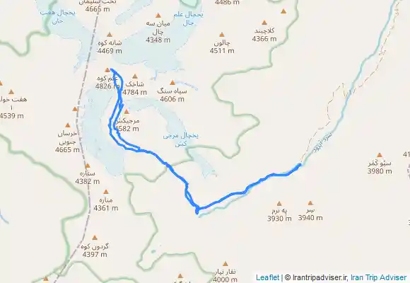 ترک جی پی اس رودبارک تنگ گلو علم کوه