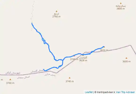 ترک جی پی اس پیمایش خط الراس قلل گاوکشان .کهکشان . و منار