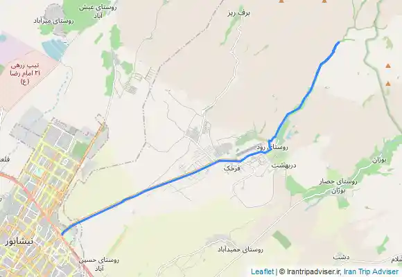 ترک جی پی اس آبشار های رود نیشابور