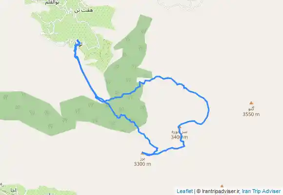 ترک جی پی اس صعود به قلل بُرز و سَرخوره از روستاى لوط - جاده هراز