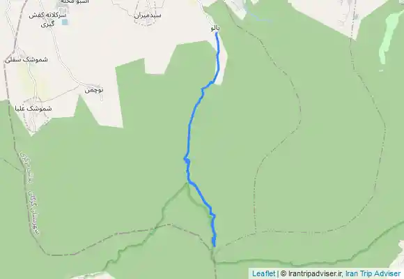 ترک جی پی اس باران کوه تراک از ابتدای جاده خاکی ماشین رو( تابلو)  چشمه درک شصت کلا