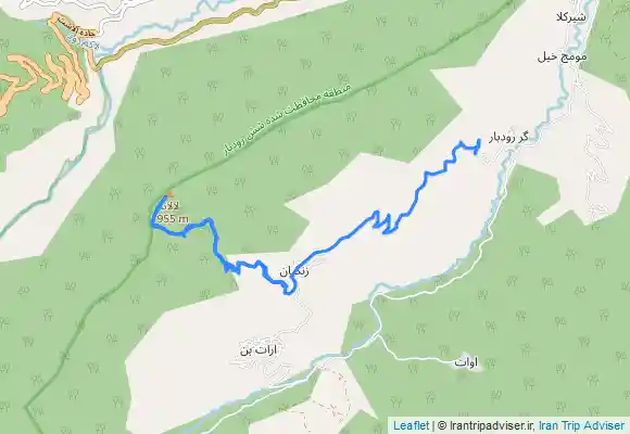ترک جی پی اس قله لالاتا مسیر اصلی از روستای زنگیون