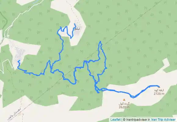 ترک جی پی اس ارفه کوه از پالند و تیلم