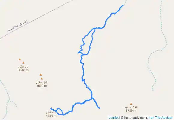 ترک جی پی اس قله سه شاخ بزرگ 4135 کرمان . جوپار