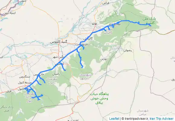 ترک جی پی اس سفرنامه استان گلستان از تونل تا علی آباد کتول