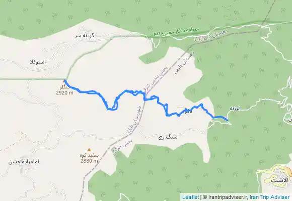 ترک جی پی اس صعود به قله نره کوه