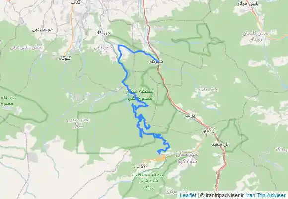 ترک جی پی اس آبشار دوقلو کارمزد و آبشار گزو به شیرگاه