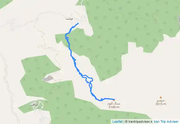 ترک جی پی اس قله سنگ کلوم from Mollā Deh