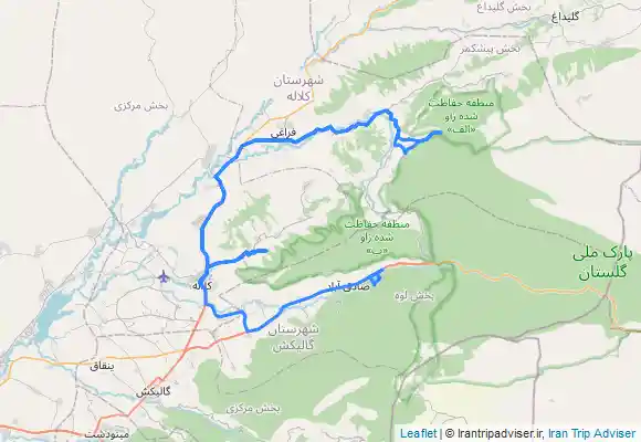 ترک جی پی اس طبیعت گردی اطراف کلاله