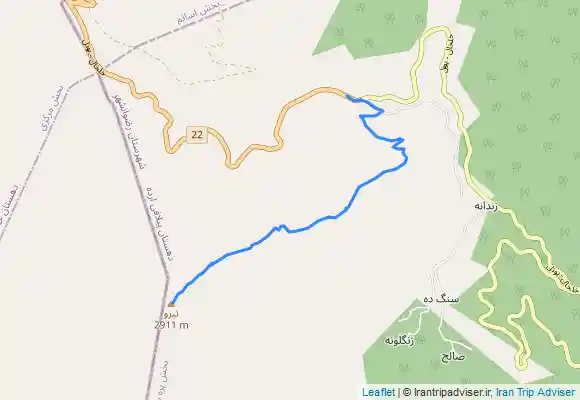 ترک جی پی اس Jahāngīryeh - قله تیرو