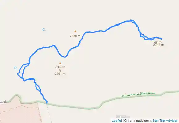 ترک جی پی اس قله بیستون