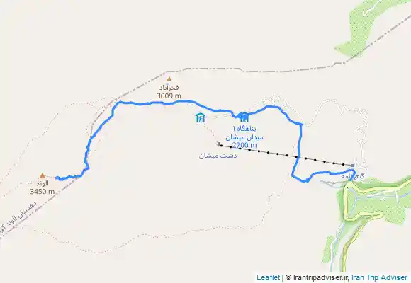 ترک جی پی اس قله الوند همدان